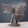 Unicorn Studio WU75976A4 Guardian Angel Statue in 6 Winged with Sword and Serpent, 11-inch Cold Cast Bronze