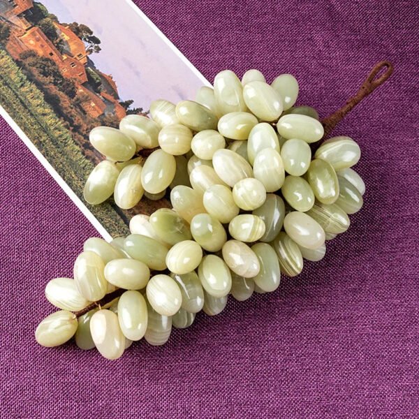 Natural Stone marble Bunch of grapes handmade Wine Crystals