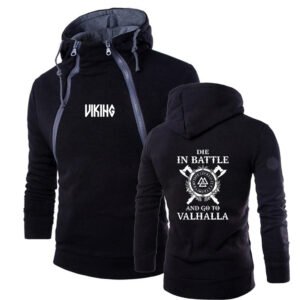 Mens Odin Viking Die In Battle And Go To Valhalla Leisure Pullover Hoodies Brand Hooded Sweatshirt Classic Customize Tops