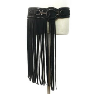Women's New Medieval belt and American Punk Style Super-long fringed skirt and waistband