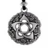 Pewter Pentacle of the Goddess Pendant Pentagram Necklace Wicca Witch Talisman