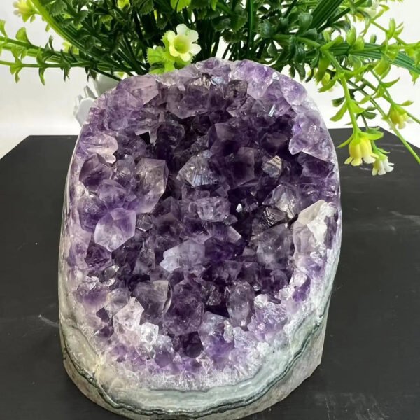 Natural Raw Amethyst Geode Purple Crystal Quartz Cluster Dream Energy Healing