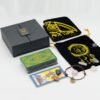 High Quality Mysterious Gold Foil Tarot PVC Table Game Color Card Gift Box Set Bronzing Waterproof Tablecloth Crystal Stone