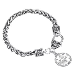 Talisman For Good Luck Key of Solomon Pentacle Seal Pendant Men Bracelet Amulet
