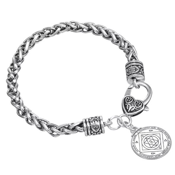 Talisman For Good Luck Key of Solomon Pentacle Seal Pendant Men Bracelet Amulet