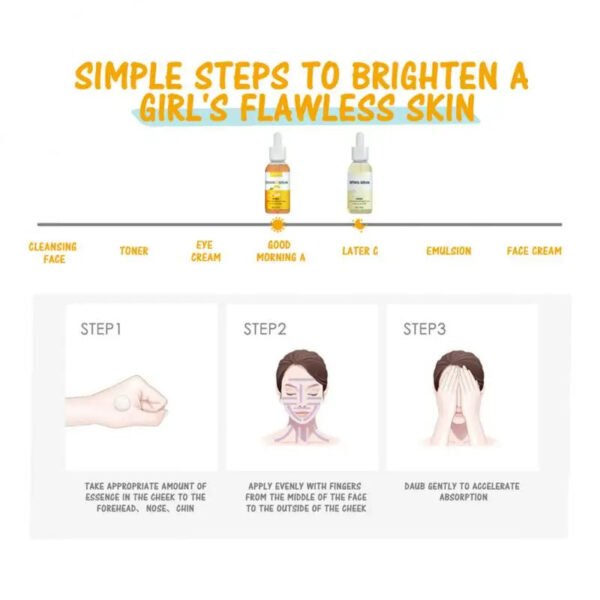 Radiant Skin Whitening Brightens Skin Vitamin C Brightening Serum Dark Spot Remover Reduces Dark Spots Purifying Anti-aging