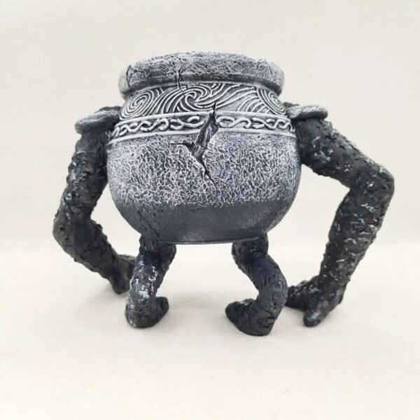 Figure Statue Anime Peripheral Pot Boy Warrior Pot Holding Arms Toys Resin Ashtray Collection Gifts