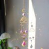 Crystal Wind Chime Star Moon Sun Light Catcher Prism Rainbow Maker Suncatcher Windbell Hanging Pendant Ornament Home Decoration