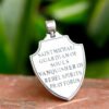2024 NEW 316L stainless steel religious archangel michael slaying dragons Pendant Talisman Necklace