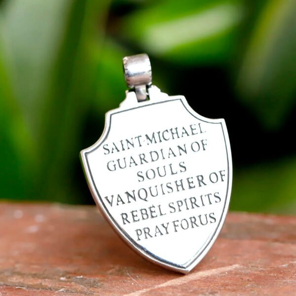 2024 NEW 316L stainless steel religious archangel michael slaying dragons Pendant Talisman Necklace