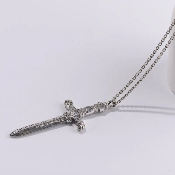 Real S925 Sterling Silver Pendants for Men Women New Fashion Eternal Vine Pattern Cross Sword Pure Argentum Amulet Jewelry Gifts