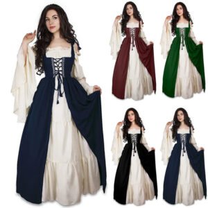 0f71fd4a02eaeeed886d8563a7733329 S-6XL Medieval Punk Dress Cosplay Halloween Costumes Women Palace Carnival Party Disguise Princess Female Victorian Vestido Robe