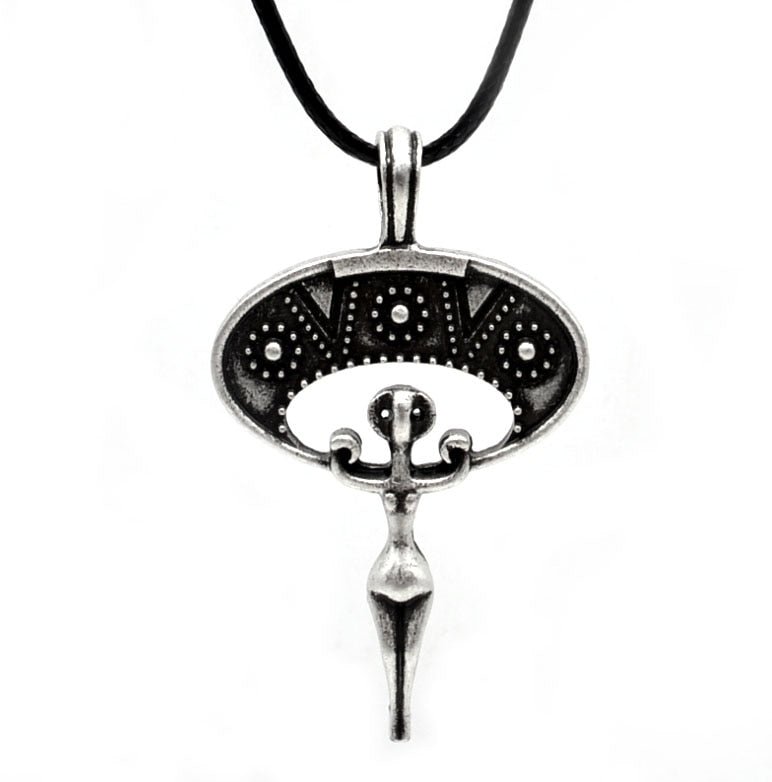 Handmade Amulet Slavic Lunula Norse Viking Pendant Necklace XL-136