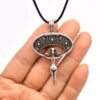1 Handmade Amulet Slavic Lunula Norse Viking  Pendant Necklace XL-136