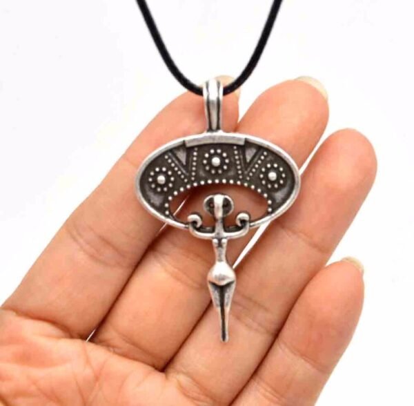 1 Handmade Amulet Slavic Lunula Norse Viking  Pendant Necklace XL-136