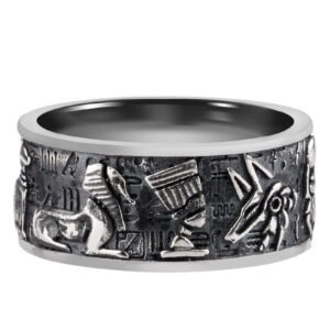 100-925-sterling-silver-embossed-Egyptian-gods-vintage-eye-of-Horus-single-trendy-male-ring 100%925 Sterling Silver Embossed Egyptian Gods Vintage Eye Of Horus Single Trendy Male Ring - Rings