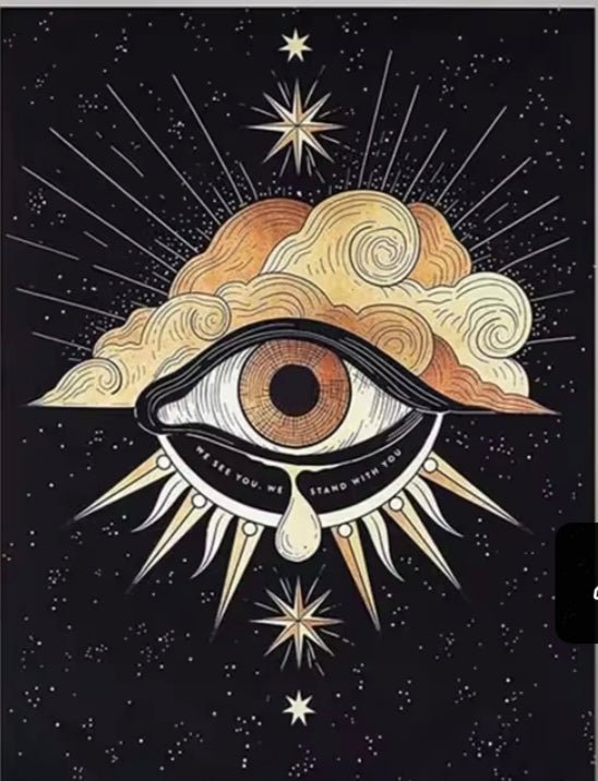 Tarot Tapestry Wall Hanging Psychedelic Stars Printed Hand Made Sun and Moon Tapestries for Bedroom Living Room,Dorm Decor