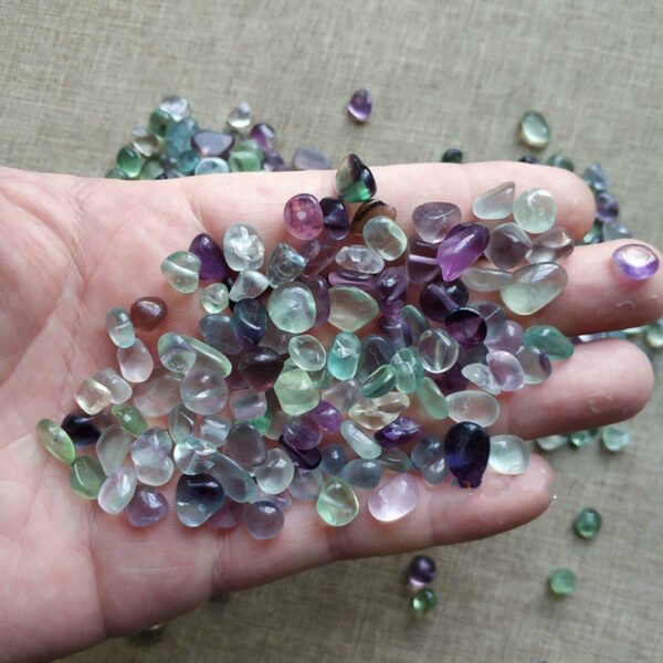 Magicun Crystal~100g Natural colorful fluorite gravel crystal original stone t landscaping stone aromatherapy healing gel crystal stone