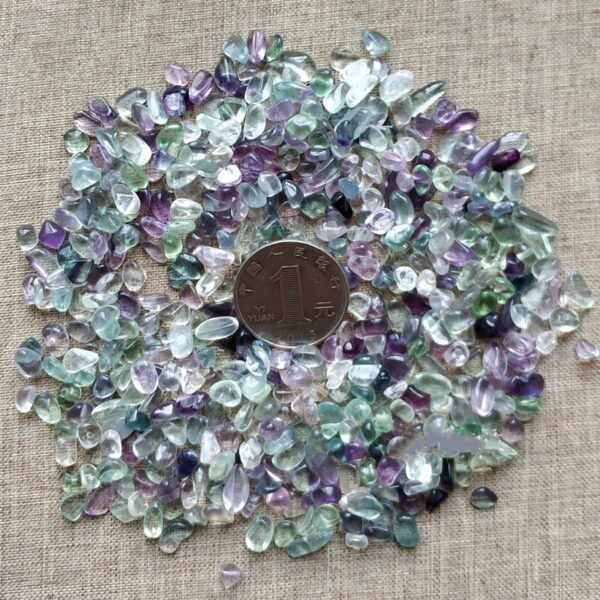 Magicun Crystal~100g Natural colorful fluorite gravel crystal original stone t landscaping stone aromatherapy healing gel crystal stone