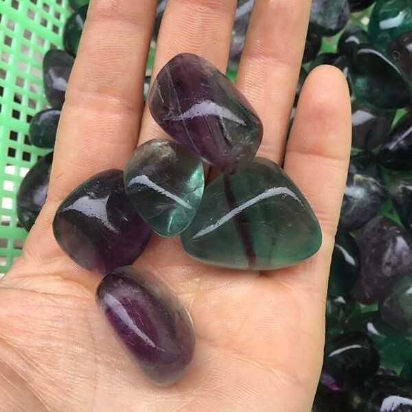 Magicun Crystal~100g natural colored fluorite gravel polished degaussing stone purple blue green fluorite gravel natural stones and minerals