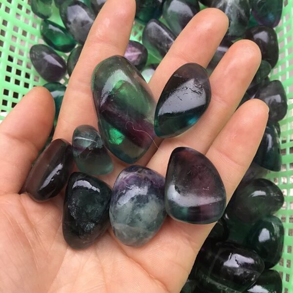 Magicun Crystal~100g natural colored fluorite gravel polished degaussing stone purple blue green fluorite gravel natural stones and minerals
