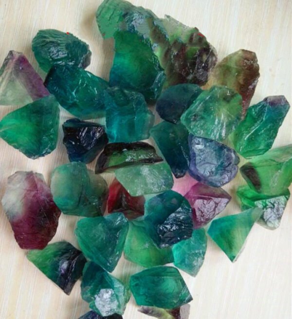 Magicun Crystal~100g pure natural crystal original stone fluorite color fluorite green yellow white crystal gravel pendant