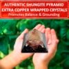 Crystal Orgone Pyramid – Orgonite Energy Generator with Copper-Wrapped Quartz and Shungite Crystals for Positive Energy
