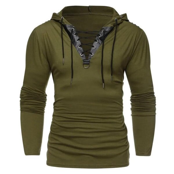 Men Medieval Renaissance Grooms Pirate Reenactment Larp Costume Lacing Up Shirt Bandage Top Middle Age Clothing For Adult 2XL