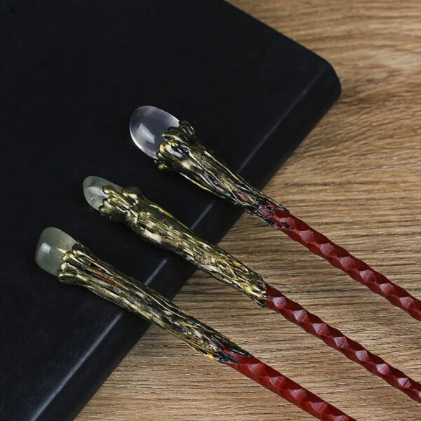 Natural Stones Crystal Magic Wand Witch Amethyst Rose Pink Quartz Labradorite Red Agate Home Decoration Witchcraft Reiki Healing