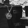 Classic Viking Vintage Compass Pendant Necklace