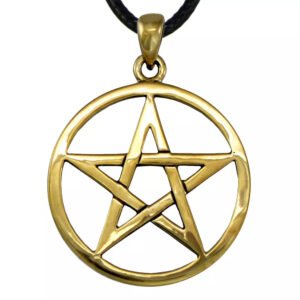 Bronze Pentacle Pendant - Pentagram Necklace - Wicca Witchcraft Pagan Jewelry