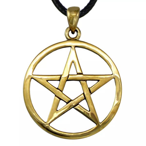 Bronze Pentacle Pendant - Pentagram Necklace - Wicca Witchcraft Pagan Jewelry