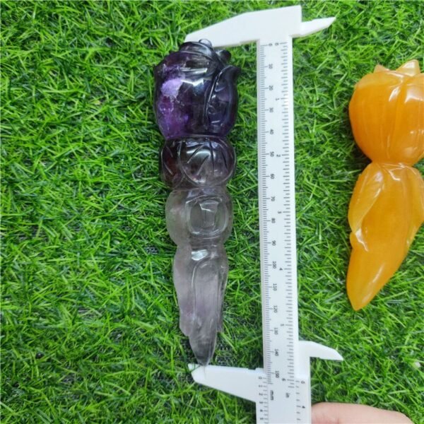 12-15cm Rose Quartz Amethyst Rose Carvings Natural Beautiful Healing Crystal Roses For Wedding Gift Wr - Stones