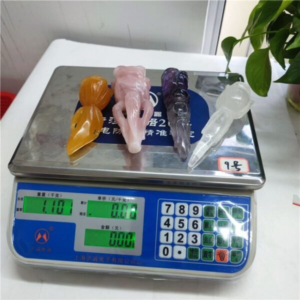 12-15cm Rose Quartz Amethyst Rose Carvings Natural Beautiful Healing Crystal Roses For Wedding Gift Wr - Stones