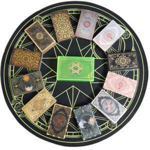 12-7cm-Gold-Foil-Tarot-Brand-Fluorescent-Green-Crystal-Box-Set-Board-Game-Waterproof-and-Wear 12 * 7cm Gold Foil Tarot Brand Fluorescent Green Crystal Box Set Board Game Waterproof and Wear-resistant High-end Astrology