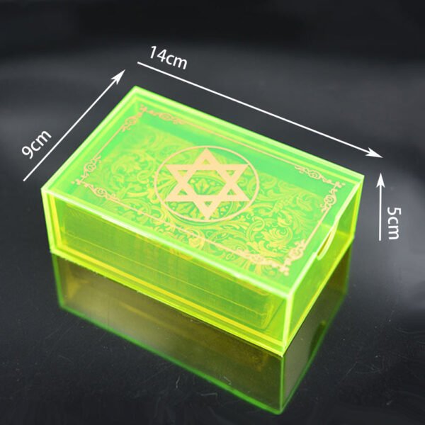 12 * 7cm Gold Foil Tarot Brand Fluorescent Green Crystal Box Set Board Game Waterproof and Wear-resistant High-end Astrology