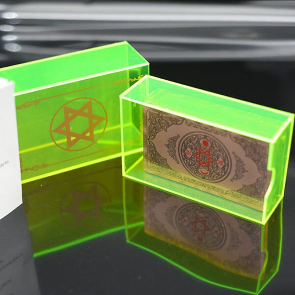 12 * 7cm Gold Foil Tarot Brand Fluorescent Green Crystal Box Set Board Game Waterproof and Wear-resistant High-end Astrology