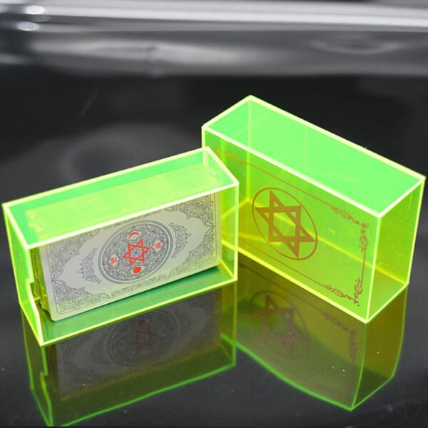 12 * 7cm Gold Foil Tarot Brand Fluorescent Green Crystal Box Set Board Game Waterproof and Wear-resistant High-end Astrology