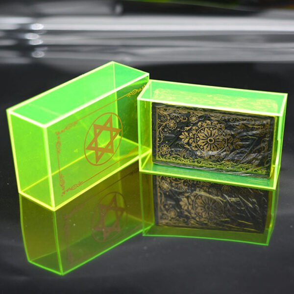 12 * 7cm Gold Foil Tarot Brand Fluorescent Green Crystal Box Set Board Game Waterproof and Wear-resistant High-end Astrology