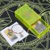 12 * 7cm Gold Foil Tarot Lemon Yellow Crystal Box Luxury Set Chess Board Game Waterproof and Wear-resistant Tape Manual