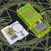 12 * 7cm Gold Foil Tarot Lemon Yellow Crystal Box Luxury Set Chess Board Game Waterproof and Wear-resistant Tape Manual