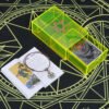 12 * 7cm Gold Foil Tarot Lemon Yellow Crystal Box Luxury Set Chess Board Game Waterproof and Wear-resistant Tape Manual