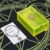 12 * 7cm Gold Foil Tarot Lemon Yellow Crystal Box Luxury Set Chess Board Game Waterproof and Wear-resistant Tape Manual