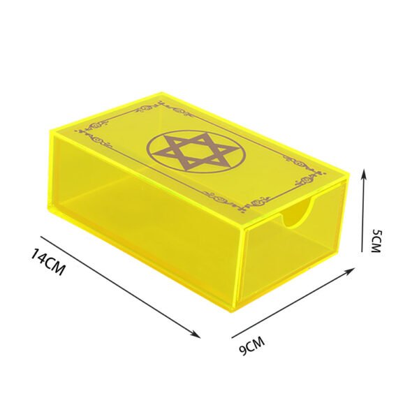 12 * 7cm Gold Foil Tarot Lemon Yellow Crystal Box Luxury Set Chess Board Game Waterproof and Wear-resistant Tape Manual