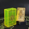12 * 7cm Gold Foil Tarot Lemon Yellow Crystal Box Luxury Set Chess Board Game Waterproof and Wear-resistant Tape Manual
