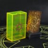 12 * 7cm Gold Foil Tarot Lemon Yellow Crystal Box Luxury Set Chess Board Game Waterproof and Wear-resistant Tape Manual