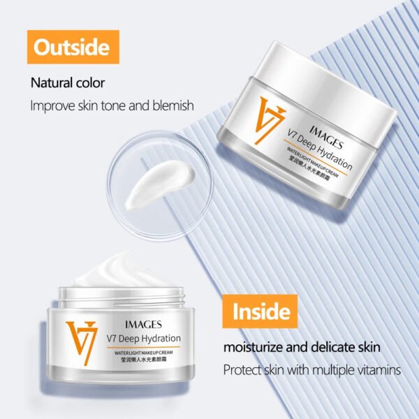 Lazy Concealer Cream Beauty V7 Natural Nude Makeup Instant Whitening Moisturizing Cream Vitamin H Nourish Skin Care Product 50g