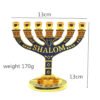 13cm Menorah Holder Candlestick Stand Jewish Chanukah Branches Candelabra Home Decoration Festival Decor