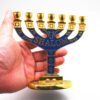 13cm Menorah Holder Candlestick Stand Jewish Chanukah Branches Candelabra Home Decoration Festival Decor