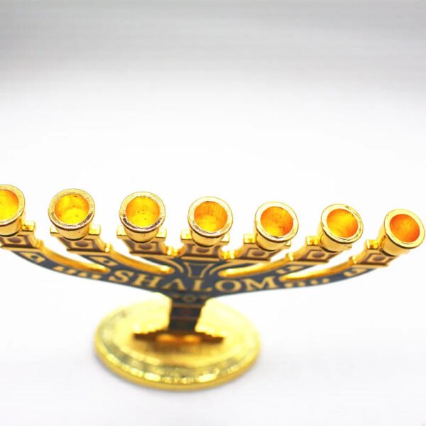 13cm Menorah Holder Candlestick Stand Jewish Chanukah Branches Candelabra Home Decoration Festival Decor